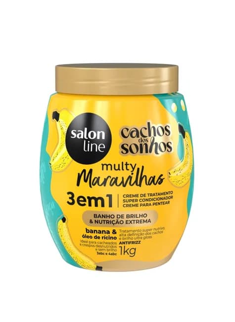 CREME DE PENTEAR 3EM1 BANANA MARAVILHAS SALON LINE 1KG