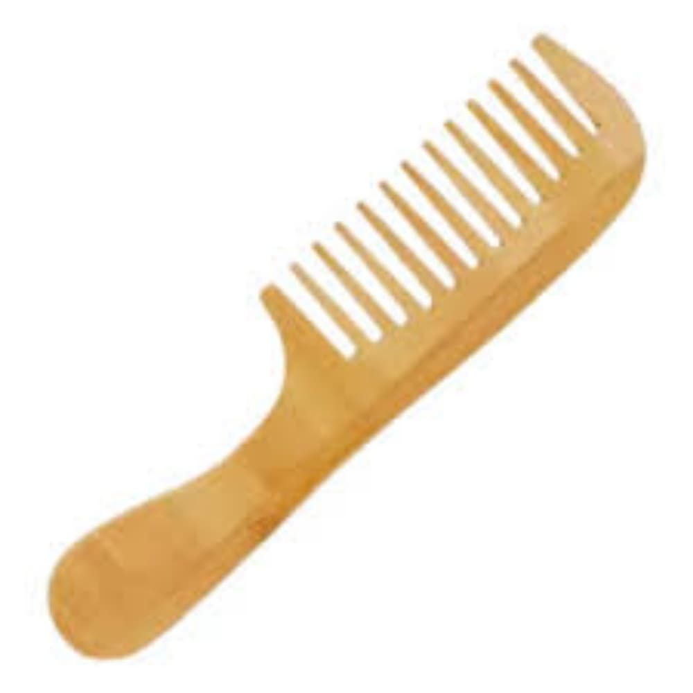PENTE DE BAMBU COM CABO PARA BARBA ANTIFRIZ