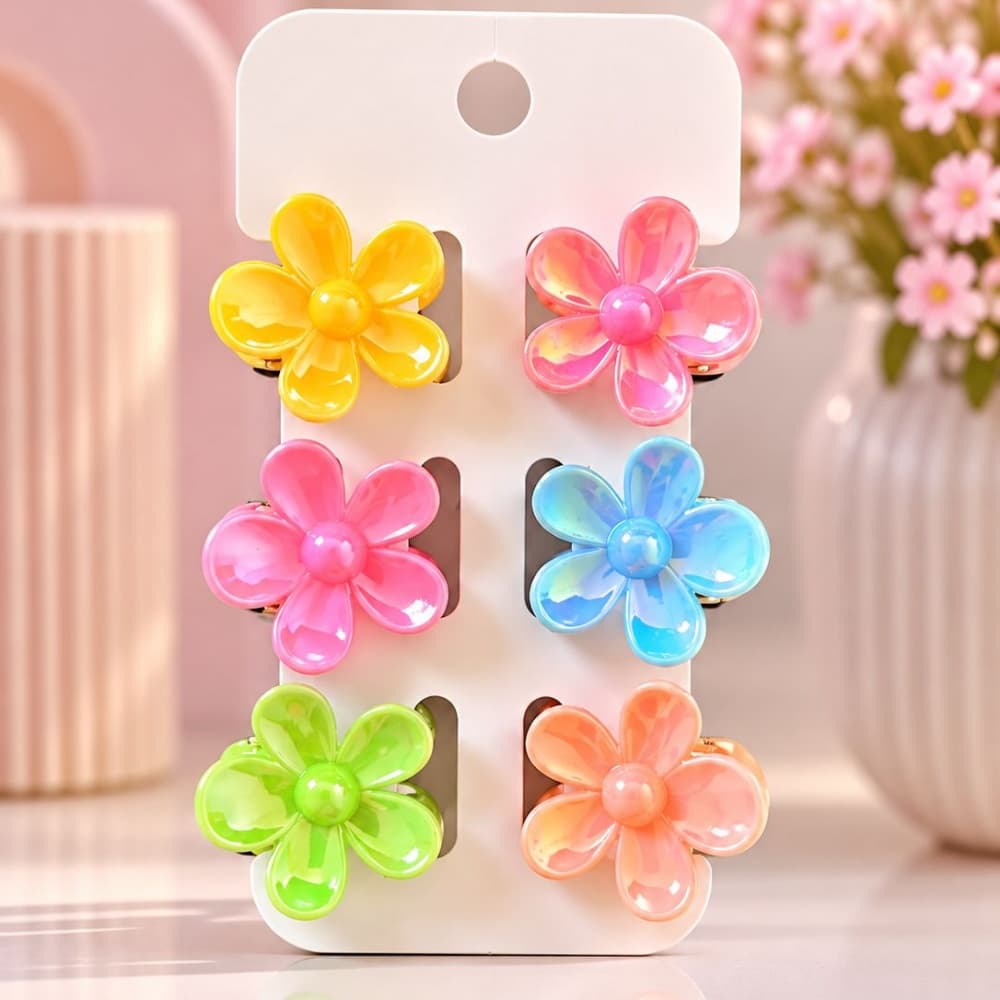 KIT MINI PRESILHA FLORES REDONDAS 6UN
