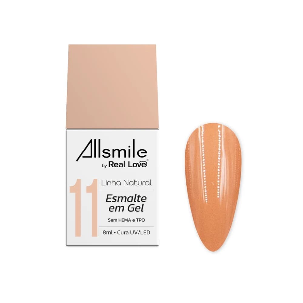 YN-01-11 - ESMALTE EM GEL REAL LOVE LINHA NATURAL 10ML CAIXA COM 6 PCS